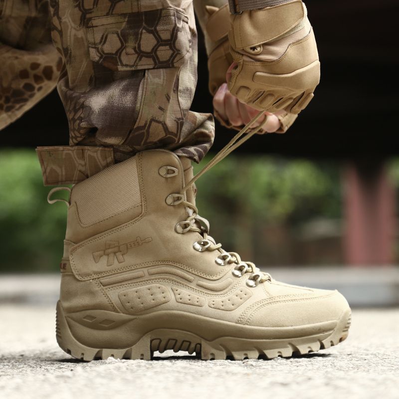 Egea Heren Combat Boots - Kaki