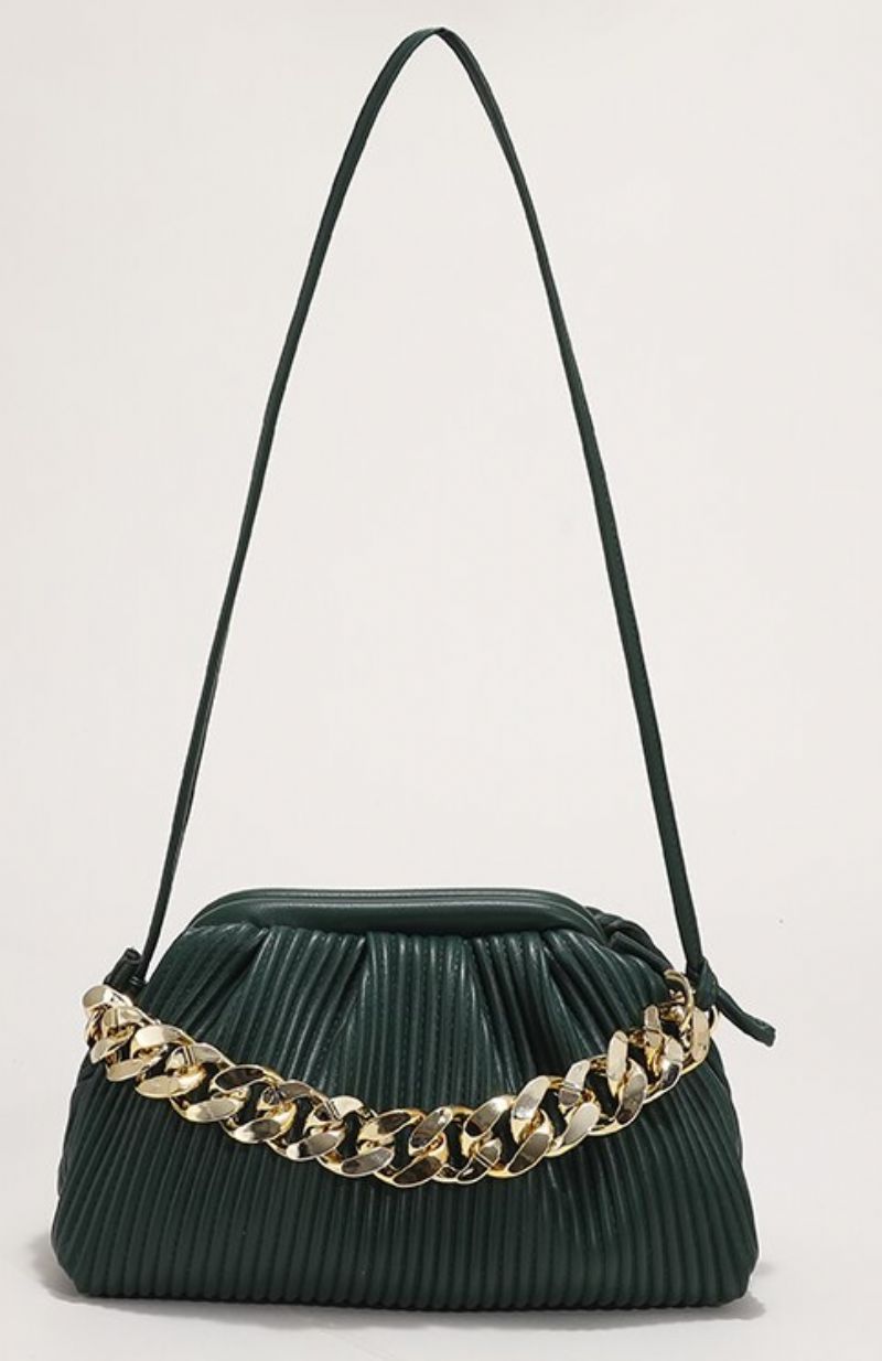 Eimy Dames Dikke Ketting Crossbody Handtas - Groot Groen