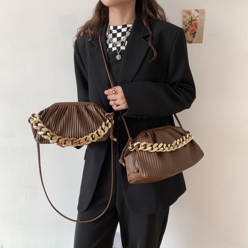 Eimy Dames Dikke Ketting Crossbody Handtas - Groot Groen