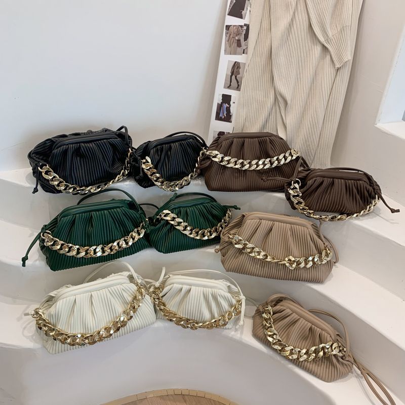 Eimy Dames Dikke Ketting Crossbody Handtas - Groot Groen