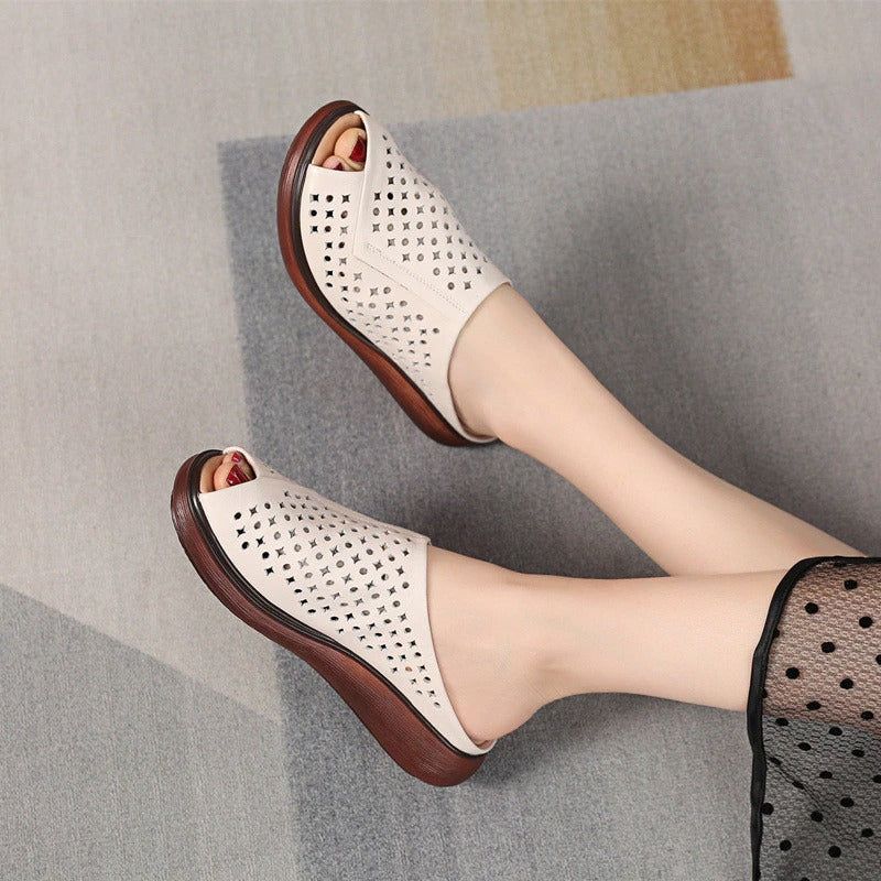 Ela Dames Pantoffel - Beige