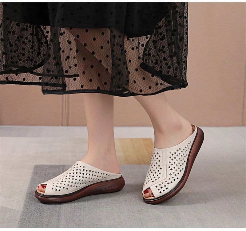 Ela Dames Pantoffel - Beige