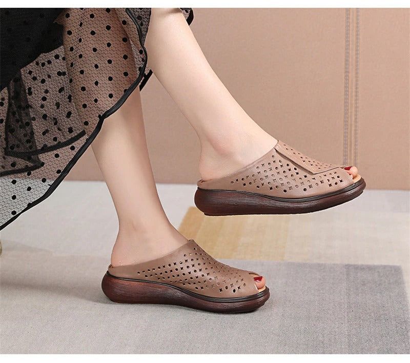 Ela Dames Pantoffel - Beige
