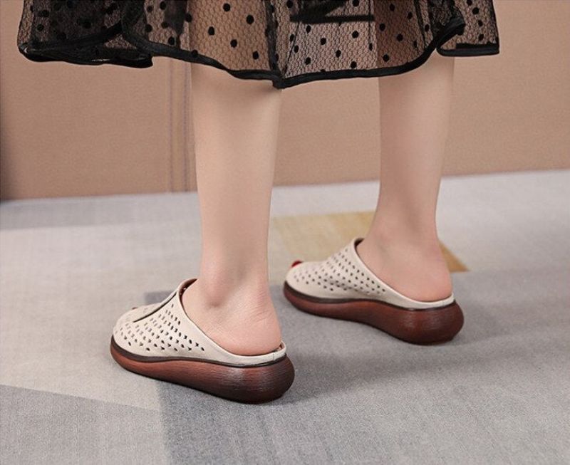 Ela Dames Pantoffel - Beige