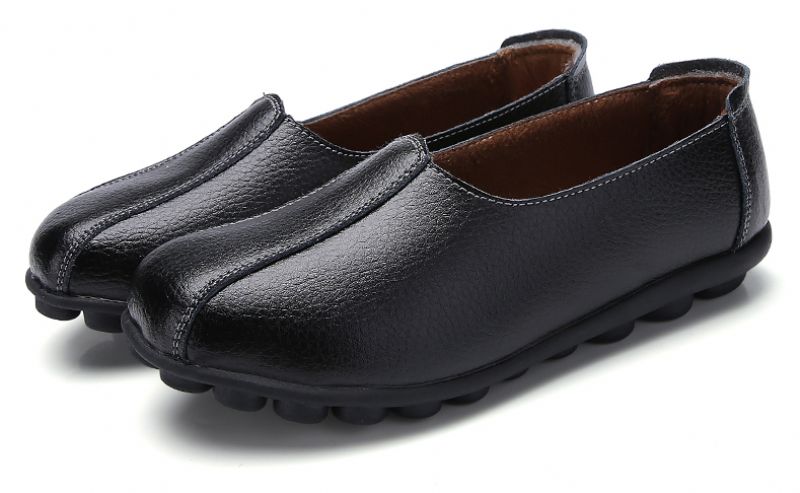 Ela Dames Soft Fashion Oxford Platte Schoenen - Zwart