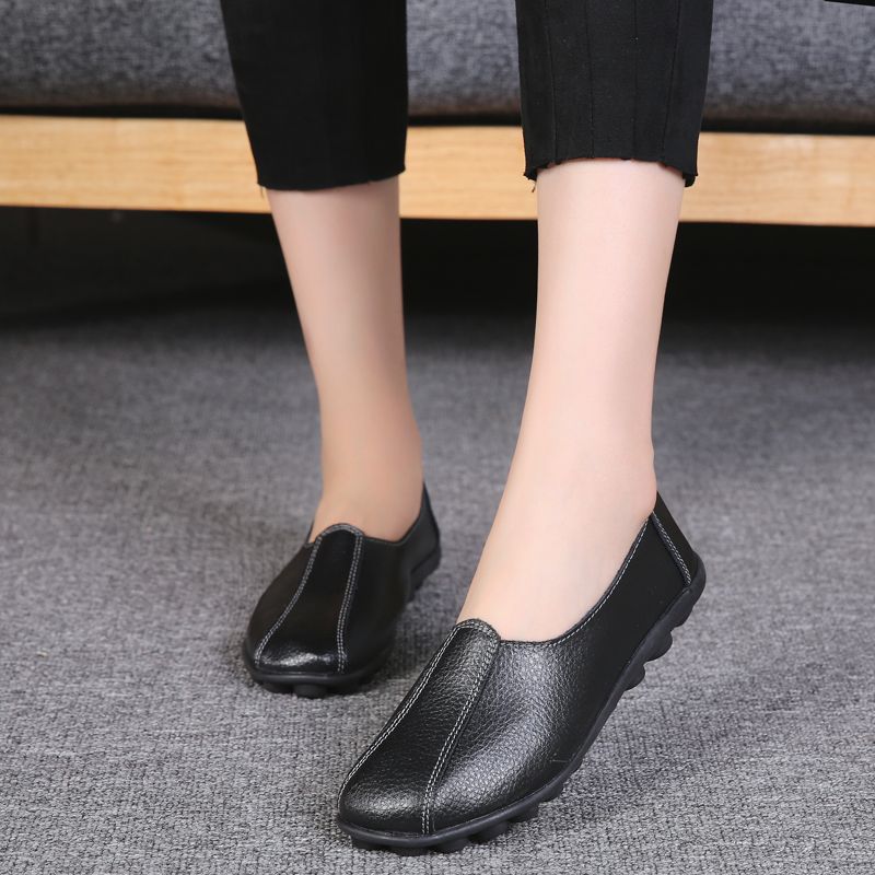 Ela Dames Soft Fashion Oxford Platte Schoenen - Zwart