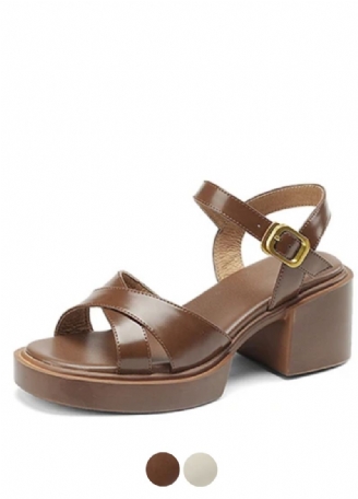 Eladia Dames Patent Leren Sandalen