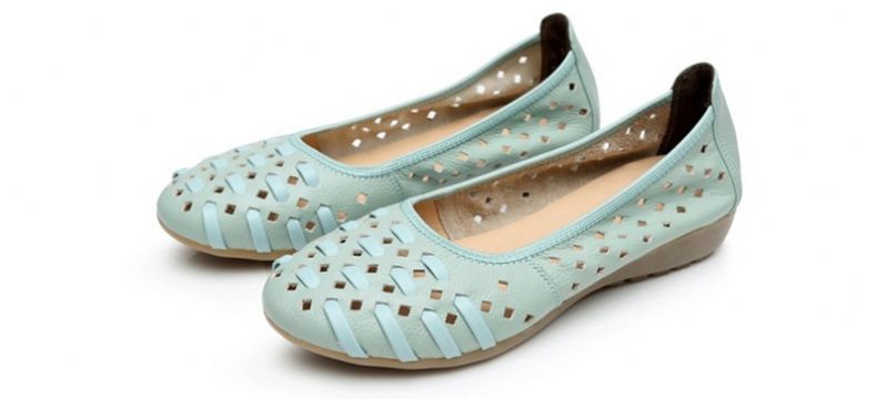 Eladia Dames Platte Schoenen - Blauw