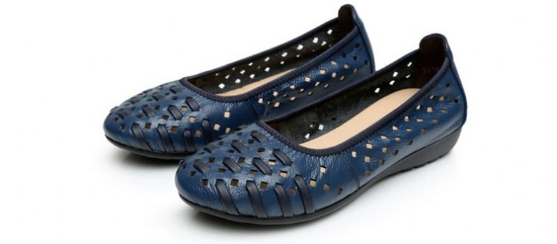 Eladia Dames Platte Schoenen - Blauw