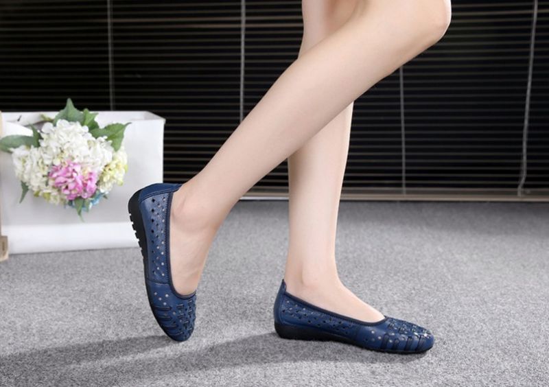 Eladia Dames Platte Schoenen - Blauw