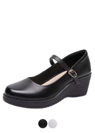 Elaine Dames Enkelband Wedges Pumps