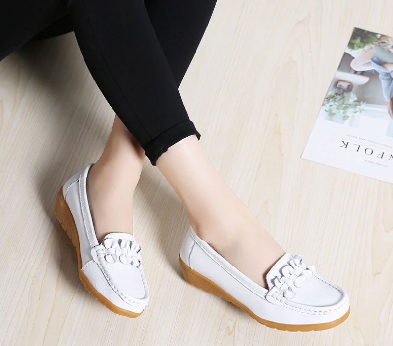 Elauris Dames Loafer Schoenen - Geel