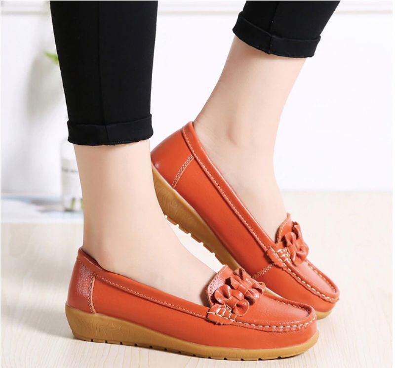 Elauris Dames Loafer Schoenen - Geel