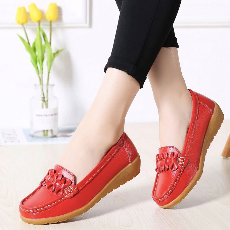Elauris Dames Loafer Schoenen - Geel