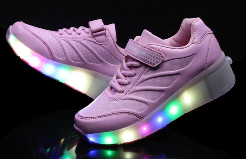 Elcira Meisjes Roller Sneaker - Roze