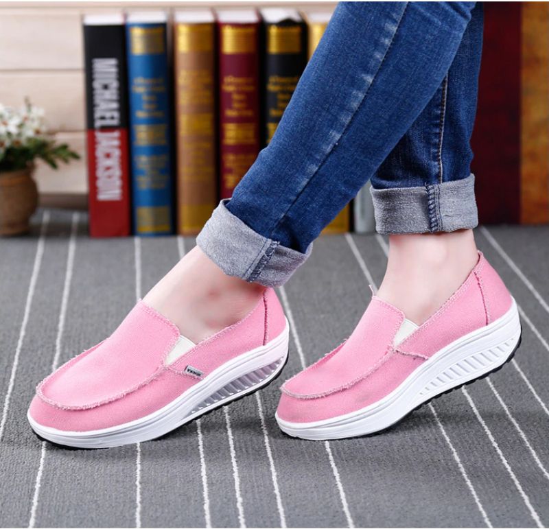 Elia Dames Comfortabele Platform Wandelschoenen - Luipaard
