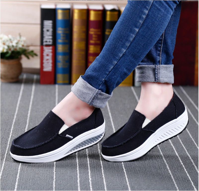 Elia Dames Comfortabele Platform Wandelschoenen - Luipaard