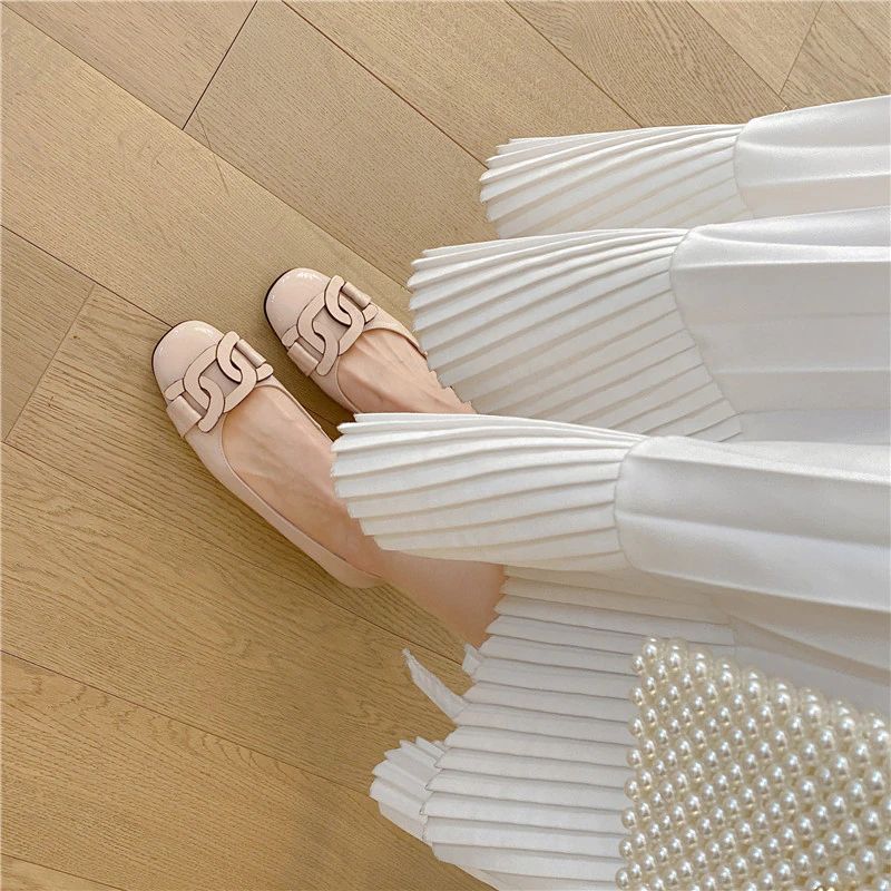 Eliana Dames Patent Leren Platte Zwarte Schoenen - Zwart