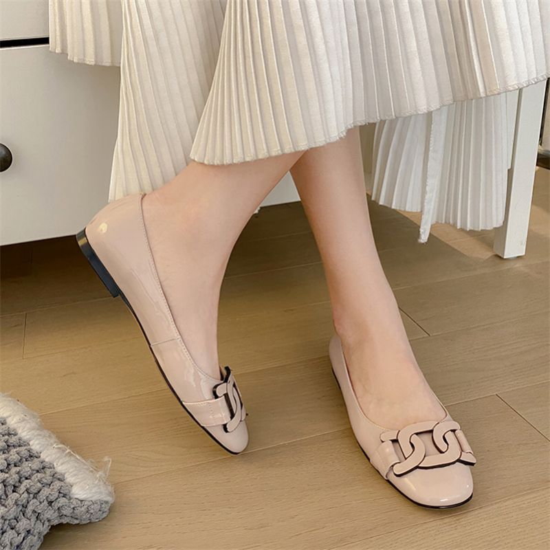 Eliana Platte Leren Schoenen Voor Dames - Groen
