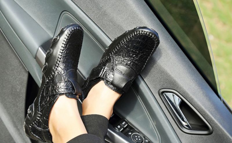 Elias Heren Loafers Dress Schoenen - Zwart