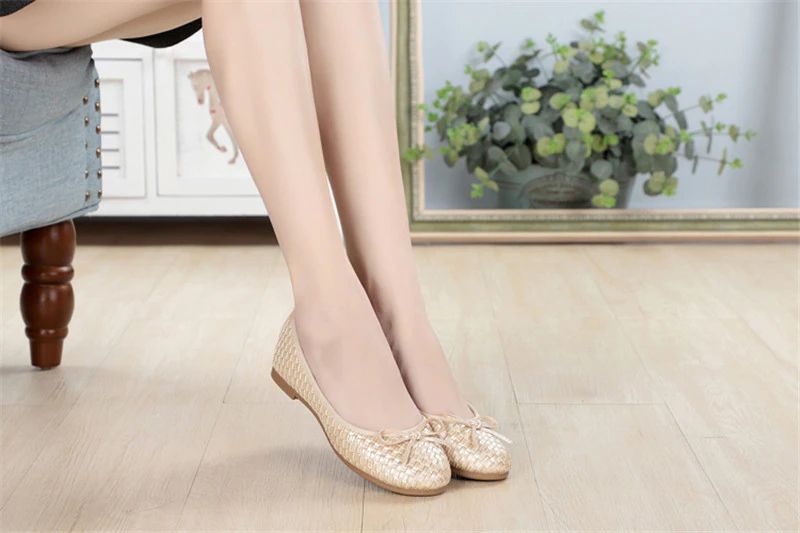 Elida Dames Platte Schoenen - Beige