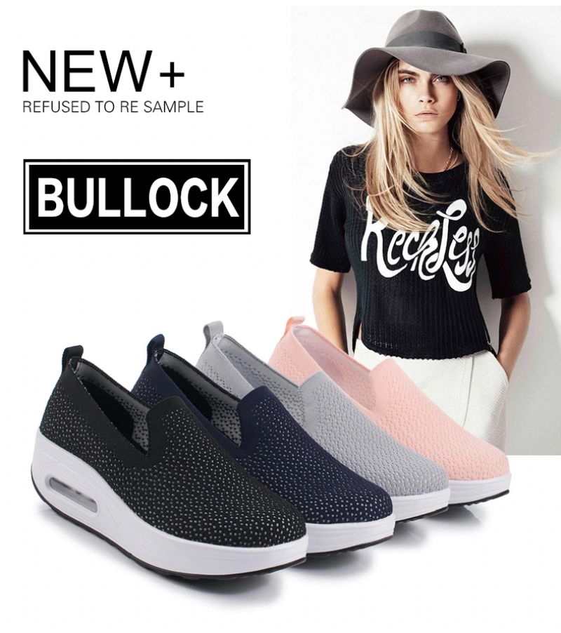 Elmira Dames Instapper Platform Schoenen - Zwart