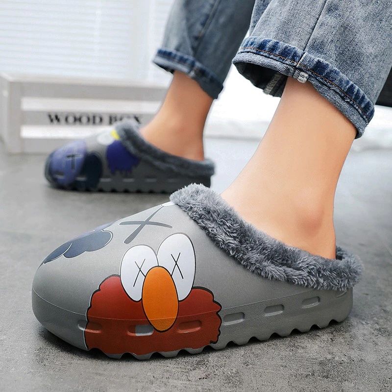 Elmo Heren Unisex Winterslipper - Grijs 2