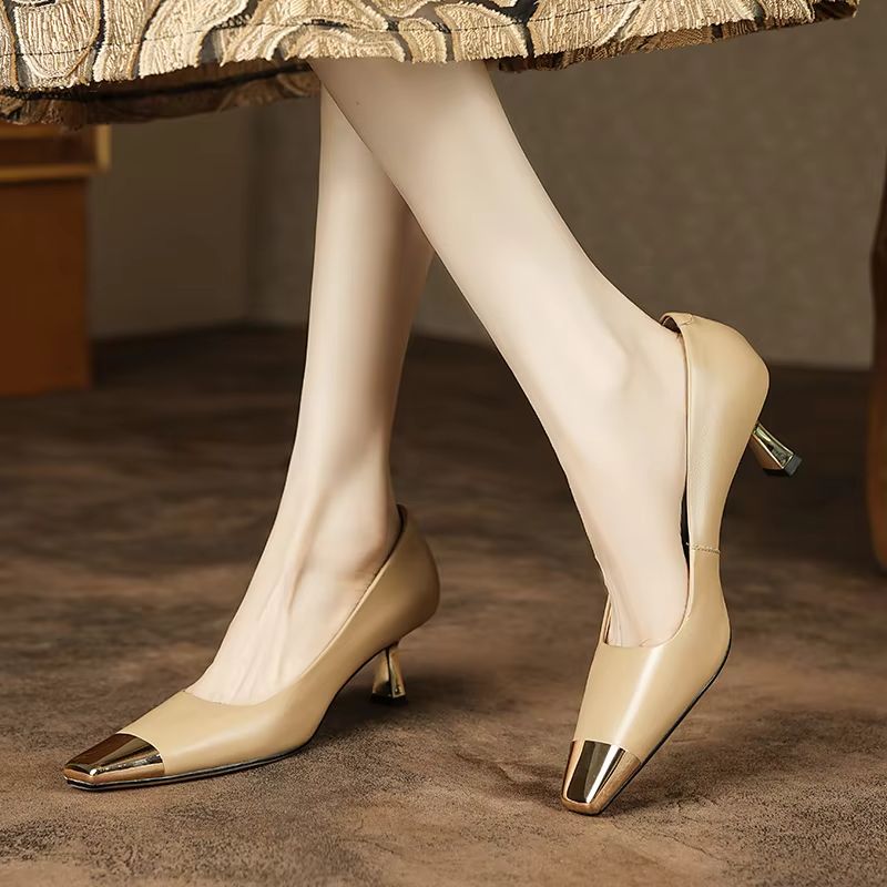 Eloisa Dames Metalen Puntige Elegante Pumps - Zwart