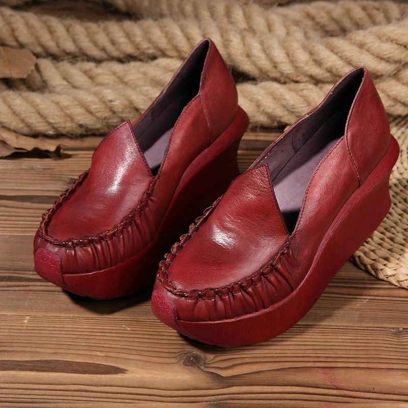 Eloisa Dames Zachte Wedges Pumps - Rood