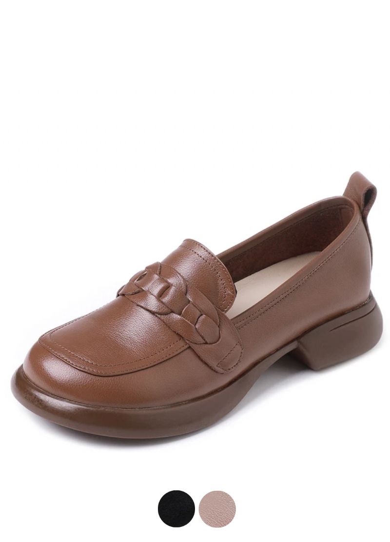 Elsa Dames Leren Loafers