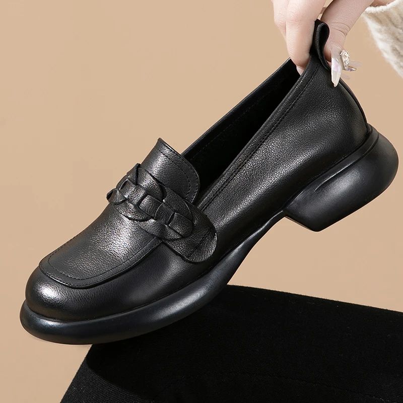 Elsa Dames Leren Loafers - Bruin