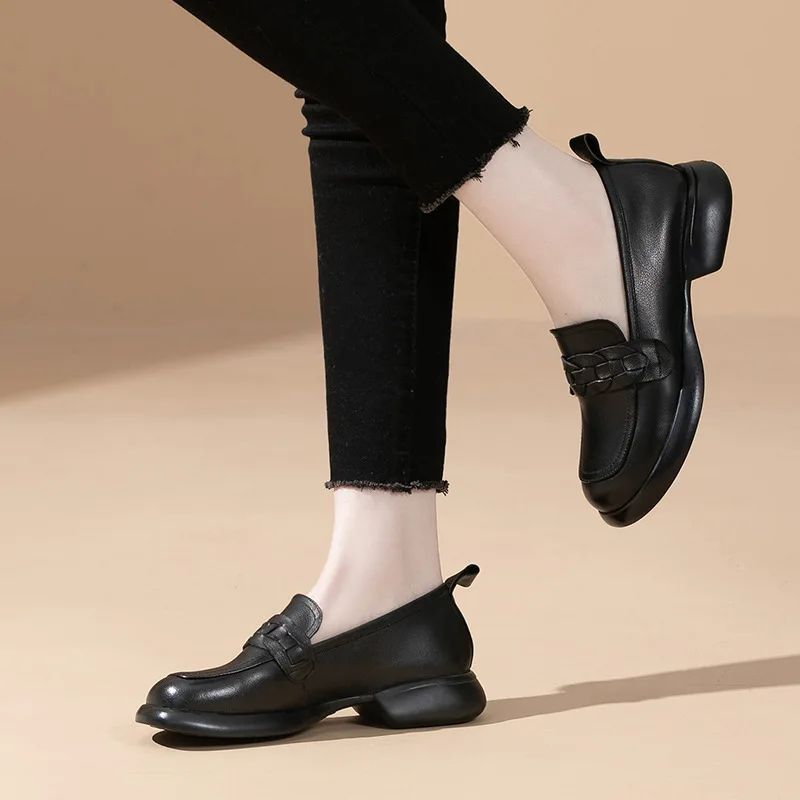 Elsa Dames Leren Loafers - Bruin