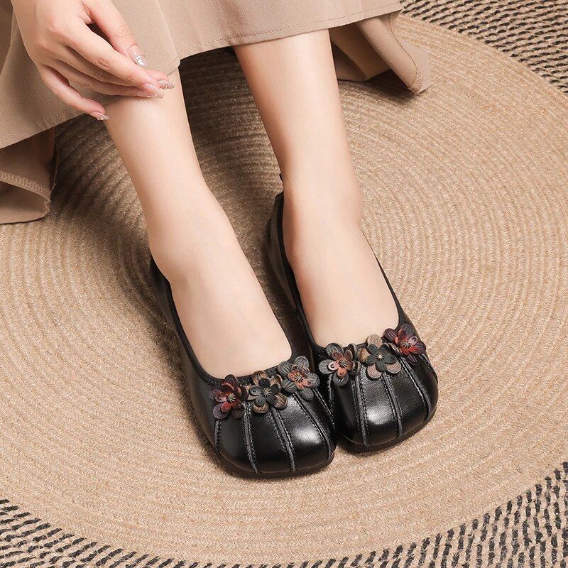 Elsy Dames Platte Schoenen - Groen