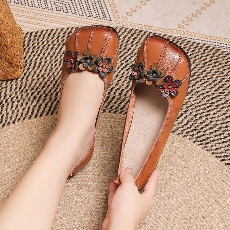 Elsy Dames Platte Schoenen - Groen