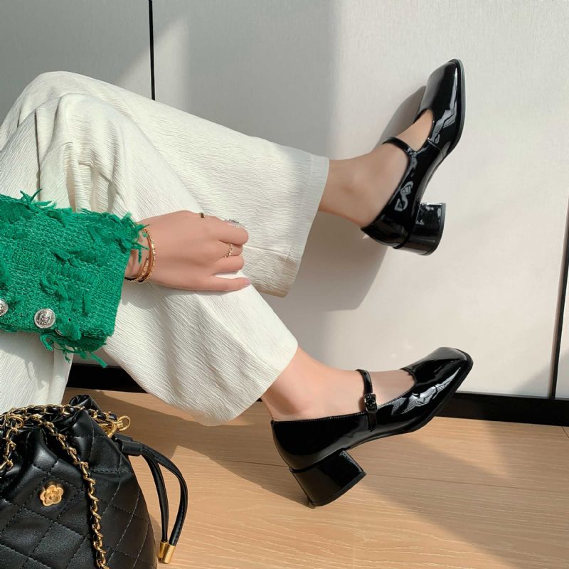 Elsy Elegante Pumps Voor Dames Met Gespband - Zwart