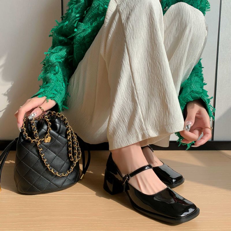 Elsy Elegante Pumps Voor Dames Met Gespband - Zwart