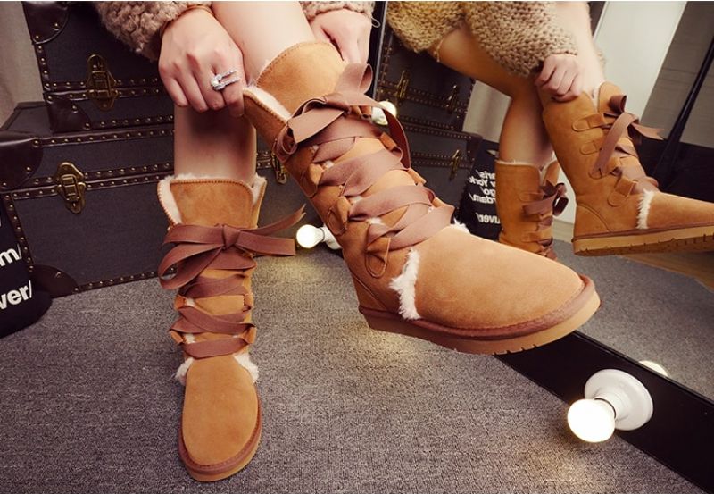 Elvia Laarzen Mid Calf - SANDY
