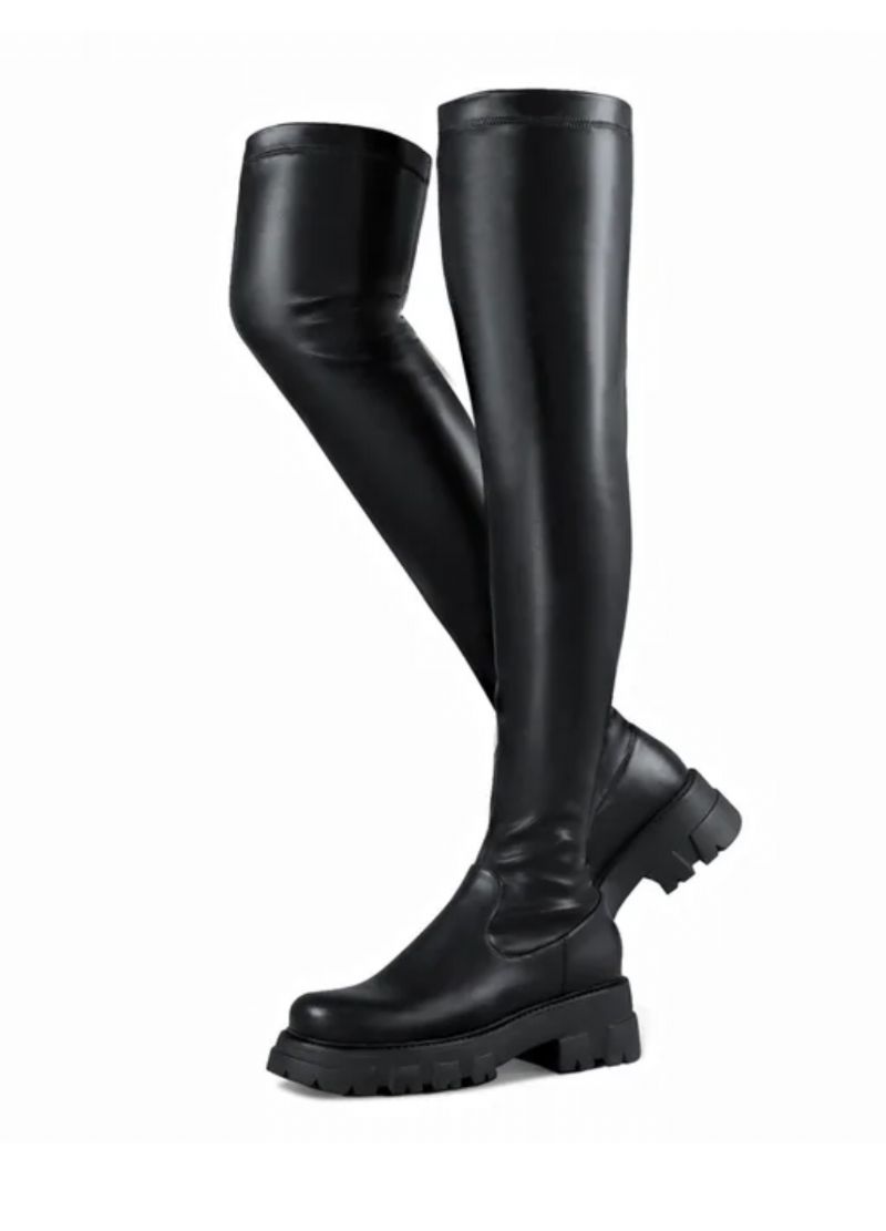 Elvira Dames Over-the-knee Elastische Laarzen