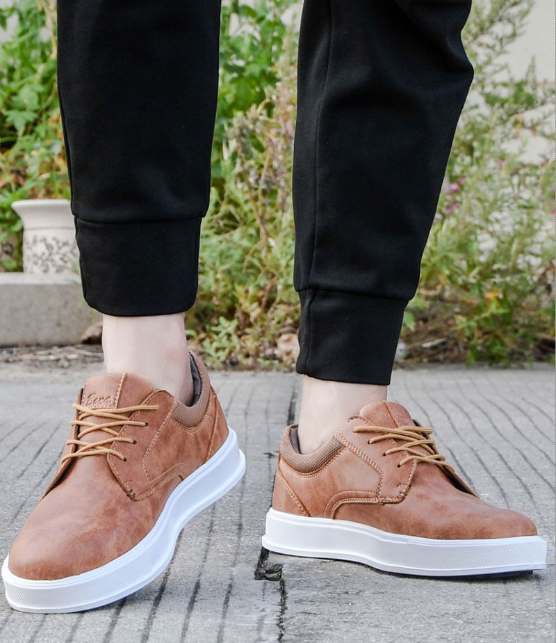 Emanuele Heren Casual Sneakers - Bruin