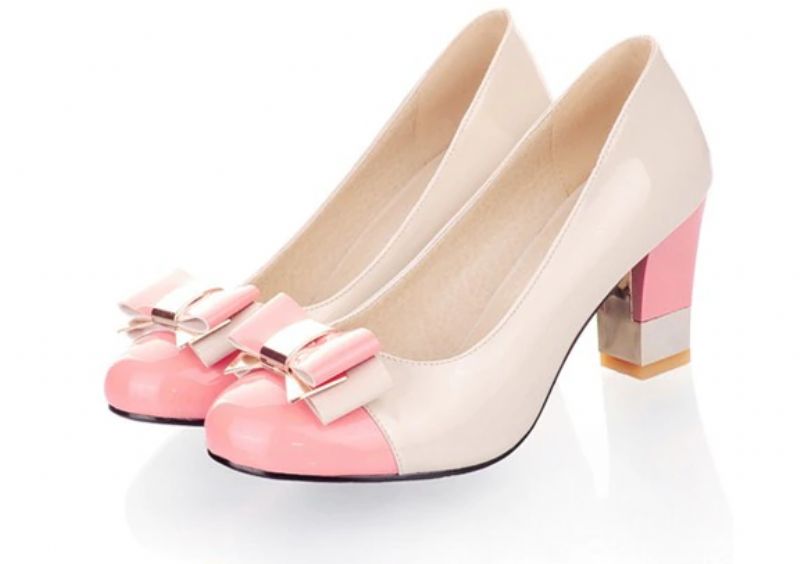 Emma Dames Hoge Hak Pump Schoenen - Roze