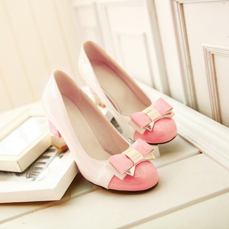 Emma Dames Hoge Hak Pump Schoenen - Roze