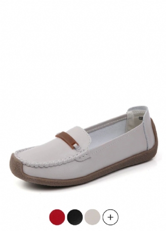 Enzo Dames Platte Leren Loafer Schoenen