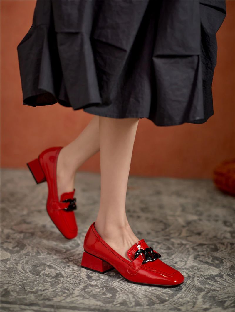 Erminia Dames Pump Schoenen - Rood