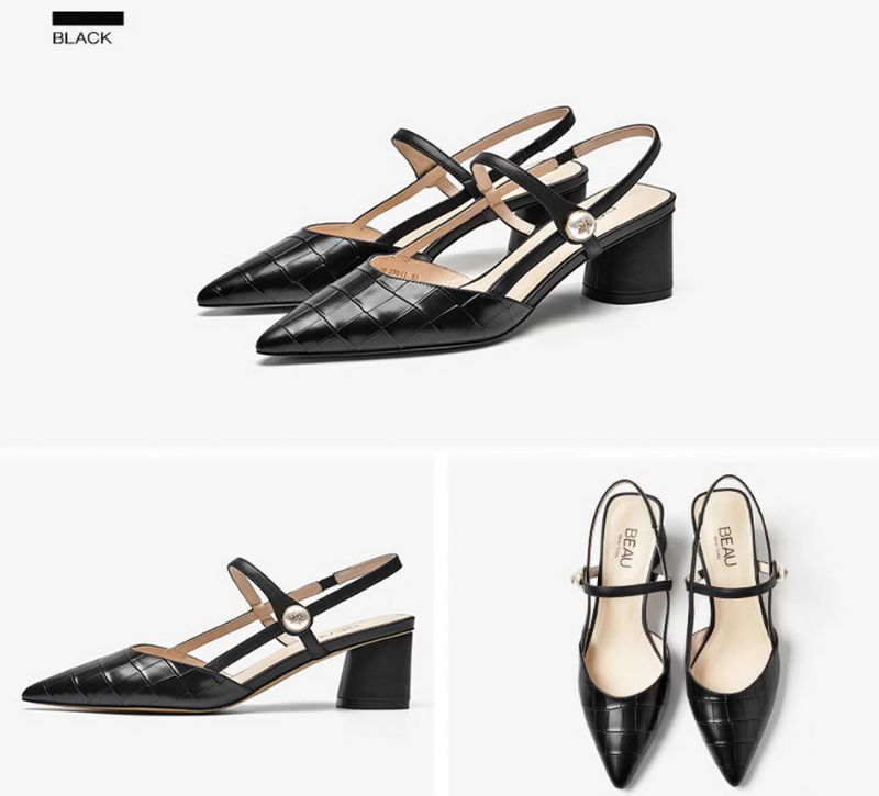 Esmeralda Dames Hoge Hak Pumps Schoenen - Zwart