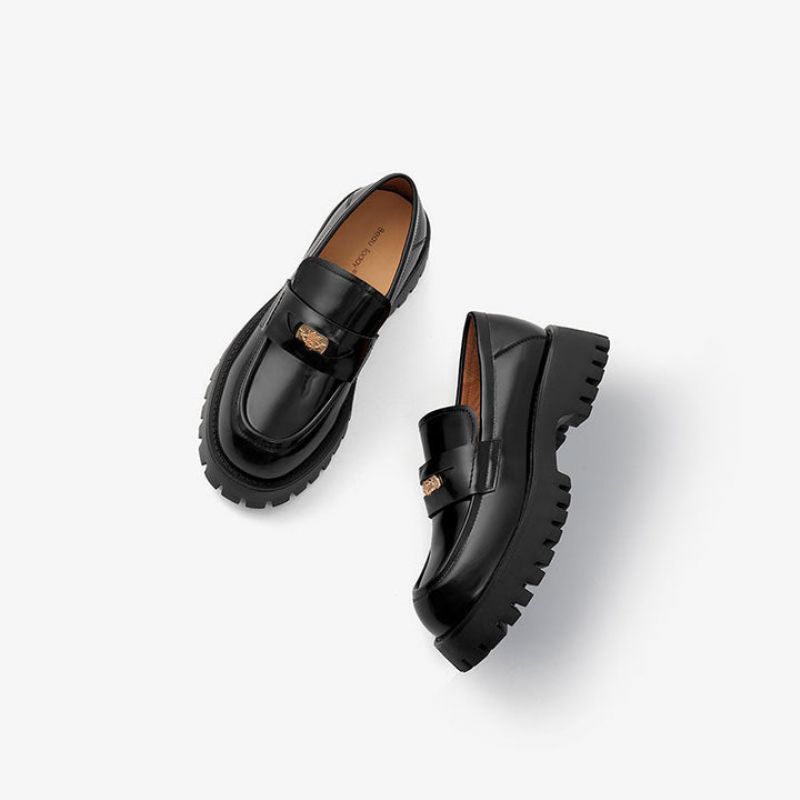 Estefany Platform Instappers Voor Dames - Zwart