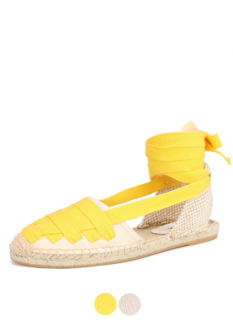 Estela Dames Enkelband Platte Espadrilles