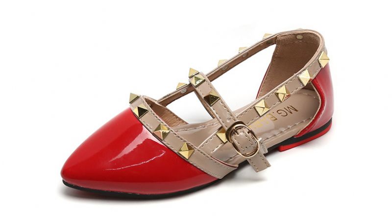 Esther Meisjes Platte Schoenen - Rood