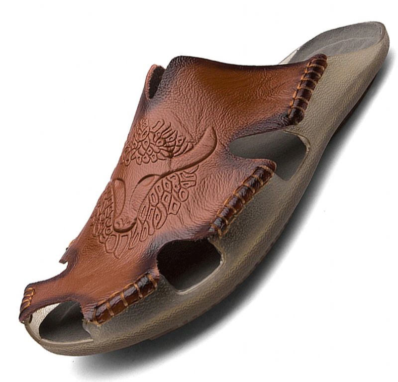 Ethan Heren Casual Sandalen - Koffie