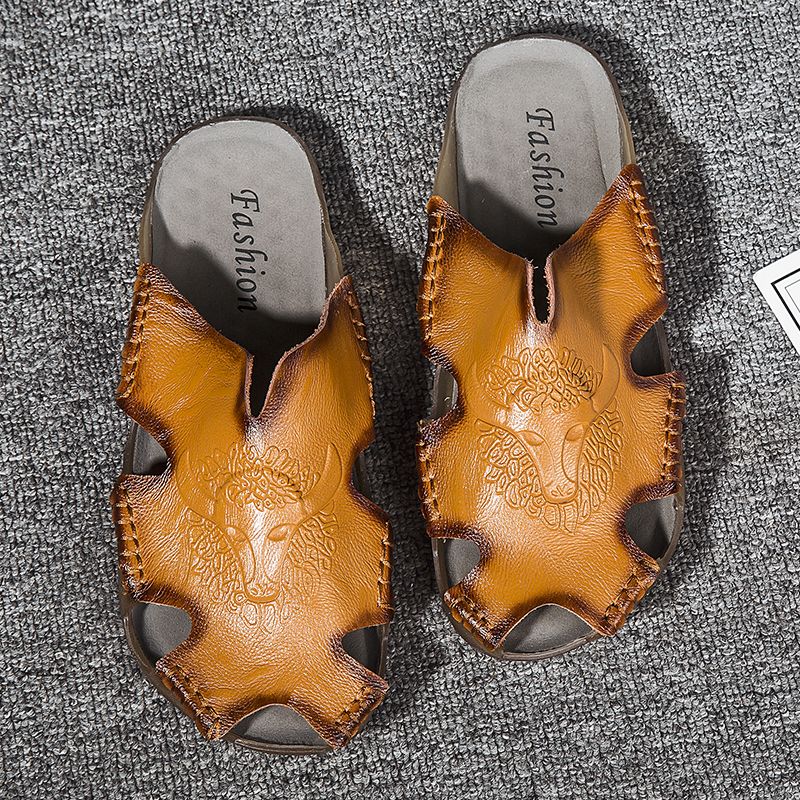Ethan Heren Casual Sandalen - Koffie