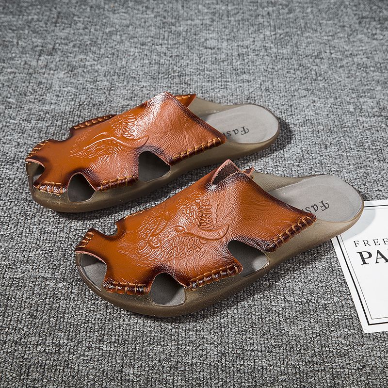 Ethan Heren Casual Sandalen - Koffie